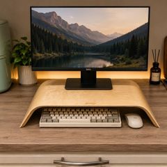 New Bentwood Wooden Monitor Stand / Desk Riser