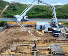 Fibre reinforced concrete delivered
