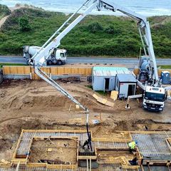 Fibre reinforced concrete delivered