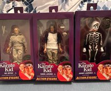3 Karate Kid Figures. Daniel, Johnny & Miyagi