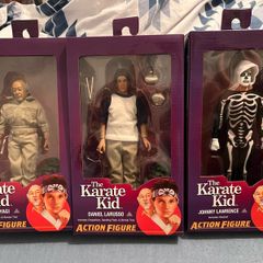 3 Karate Kid Figures. Daniel, Johnny & Miyagi