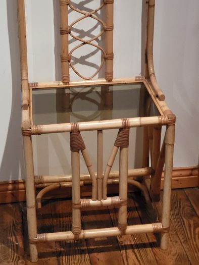 vintage bamboo coat rack/ hall table