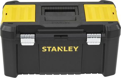 Essential 19 Toolbox with Metal latches, Black/Yellow, 19 Inch