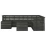 8 Piece Garden Pallet Lounge Set Solid Pinewood Dark Grey Image 4