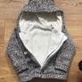 Fleece lined cardi/hoodie 9-12 mnts Image 2