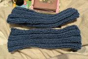 hand knitted leg warners