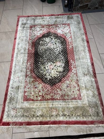 Three Large Genuine Silk Carpets, Sold Separately or Together
