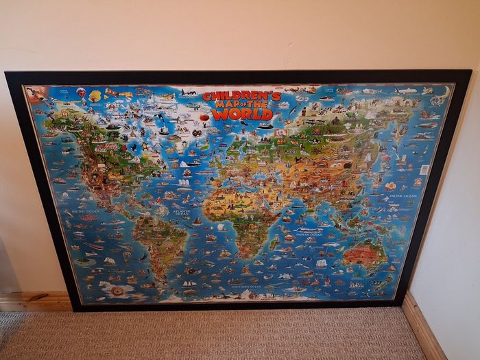 extra large framed children's map