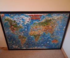 extra large framed children's map