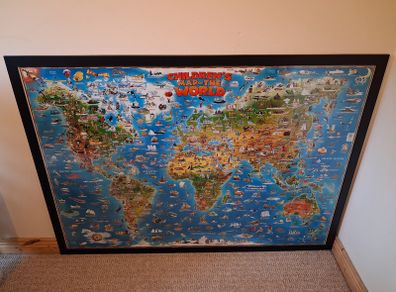 extra large framed children's map