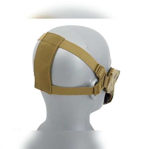 Airsoft - Half Face Skull Mask - Padded Multicam