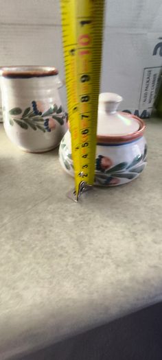 Sugar Bowl and Creamer, Hand Painted signed The Potter. po