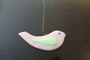 Glass hanging bird