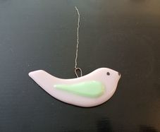 Glass hanging bird