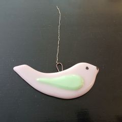 Glass hanging bird