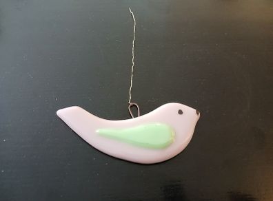 Glass hanging bird