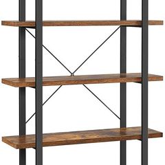 bookshelf, standing shelf, with 5 compartments, for living room, study, children's room, office, as a room divider, 50 x 24 x 80 cm, oak-colored
