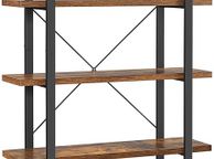 main image for ad bookshelf, stable standing shelf with 5 shelf levels, living room shelf in industrial design, easy assembly, living room, bedroom, office, vintage brown-black
