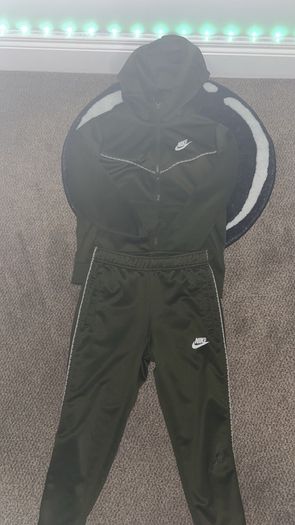Nike Kids Sportswear Repeat PK Full Zip Jacket Kids Medium Khaki Green