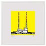 Yellow Poolbeg 2. Large Framed Print by artist Helen Mathews Image 2