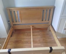 Solid wood king size bed frame