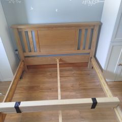 Solid wood king size bed frame