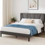 Maya Double Upholstered Bed Frame with Headboard (135 x 190 cm) Image 4
