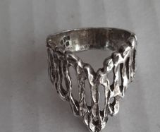 Silver wishbone ring