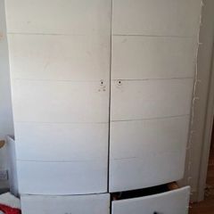 Solid wood painted wardrobe