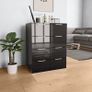 Sideboard High Gloss Black 60x35x76 cm Chipboard Image 10