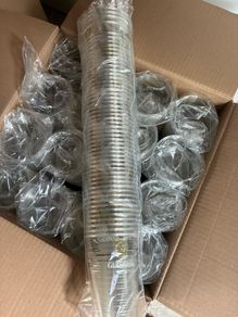 Plastic Pint Glasses.