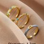 3pcs Colorful Enamel Flower & Rhinestone Ring Set Image 2