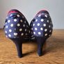 Ruby Shoo Retro Polka Dot Heels with Satin Bows - Size UK 6 / EU 39 Image 4