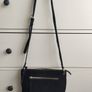 Monsoon Black 100% Real Suede Crossbody Bag Image 2