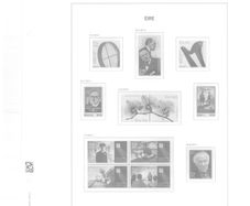 2014 Ireland Davo Supplement Stamp Pages. Includes Pages 174, 175, 176, 177 and 177a (Christmas Booklet) and B58 (Miniature) Sheets Pages include illustrations of stamps and mounts. 6 Pages