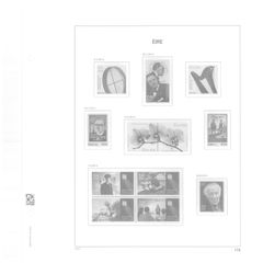 2014 Ireland Davo Supplement Stamp Pages. Includes Pages 174, 175, 176, 177 and 177a (Christmas Booklet) and B58 (Miniature) Sheets Pages include illustrations of stamps and mounts. 6 Pages