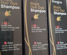 Hoegoa Black Hair Dye Shampoo x3