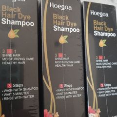 Hoegoa Black Hair Dye Shampoo x3