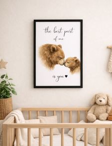 Mama Bear & Baby Bear Nursery Print