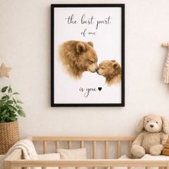 Mama Bear & Baby Bear Nursery Print