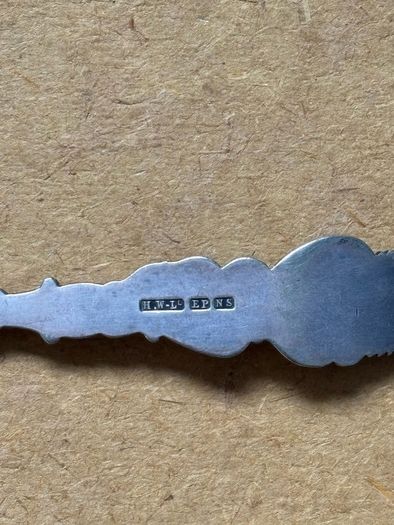 Antique detailed Repousse silver-plated jam spoon