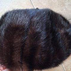 1960s Vintage Mink Brown Fur Hat (Collect from Dun Laoghaire)