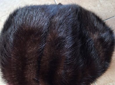 1960s Vintage Mink Brown Fur Hat (Collect from Dun Laoghaire)