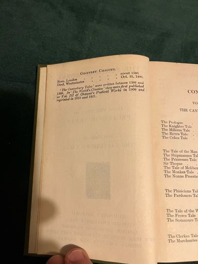 Antique Poetical Works Geoffrey Chaucer Canterbury Tales