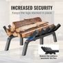 Fireplace Log Grate, 21 inch Heavy Duty Fireplace Grate with 6 Support Legs, 3/4" Solid Powder-coated Steel Bars Image 2
