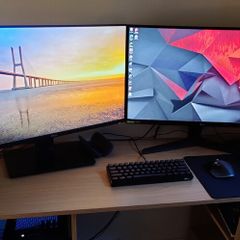 Two 27" Monitors & Dual Monitor Arm