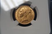 1851 British Gold Sovereign Coin NGC MS61 Rare Grade Great Britain QueenVictoria