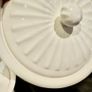 3 white serving bowls with lids. Image 3
