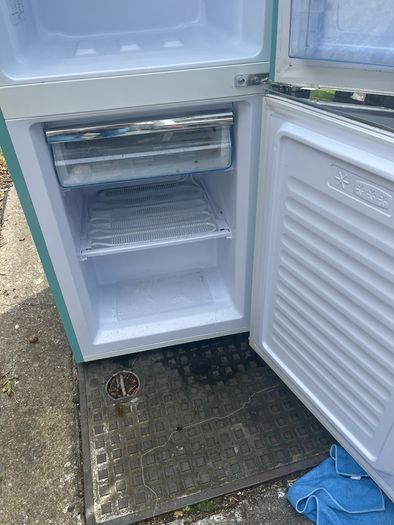 Retro blue fridge freezer