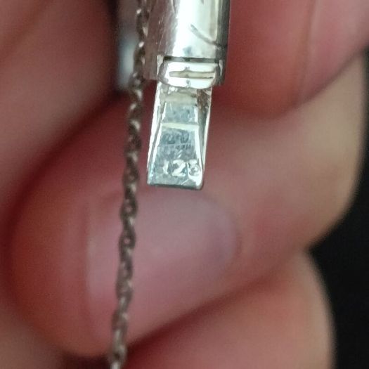 Vintage Etched Sterling Silver Bangle